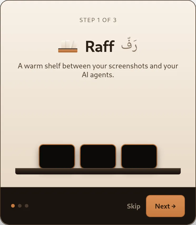 Set up in three short steps